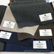 Matériau de laine de flanelle gris foncé doux de haute qualité convenant au tissu super 100&#39;s stock